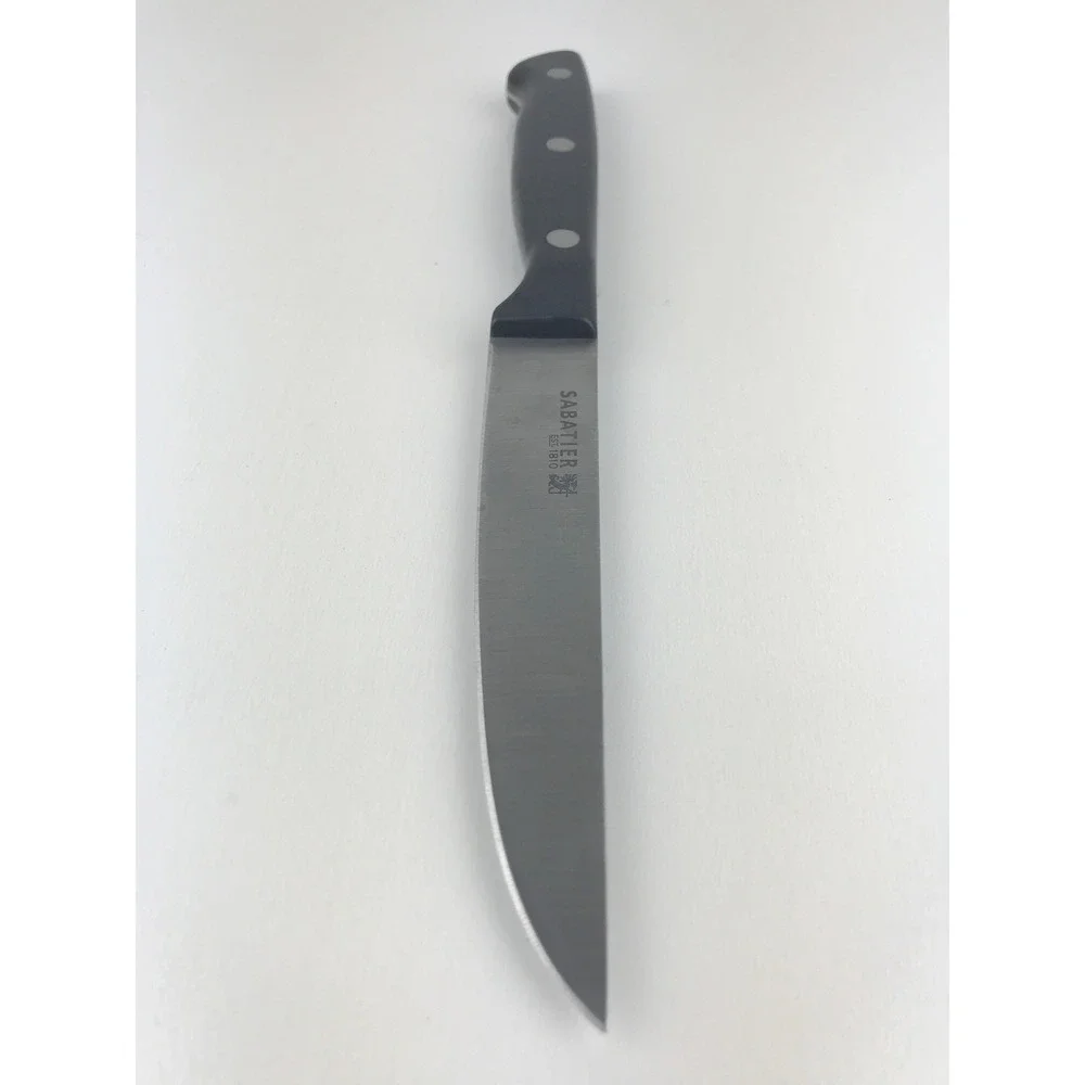 Sabatier Utility Knife Black Handle Stainless Steel Straight Edge Blade 4.5 Inch